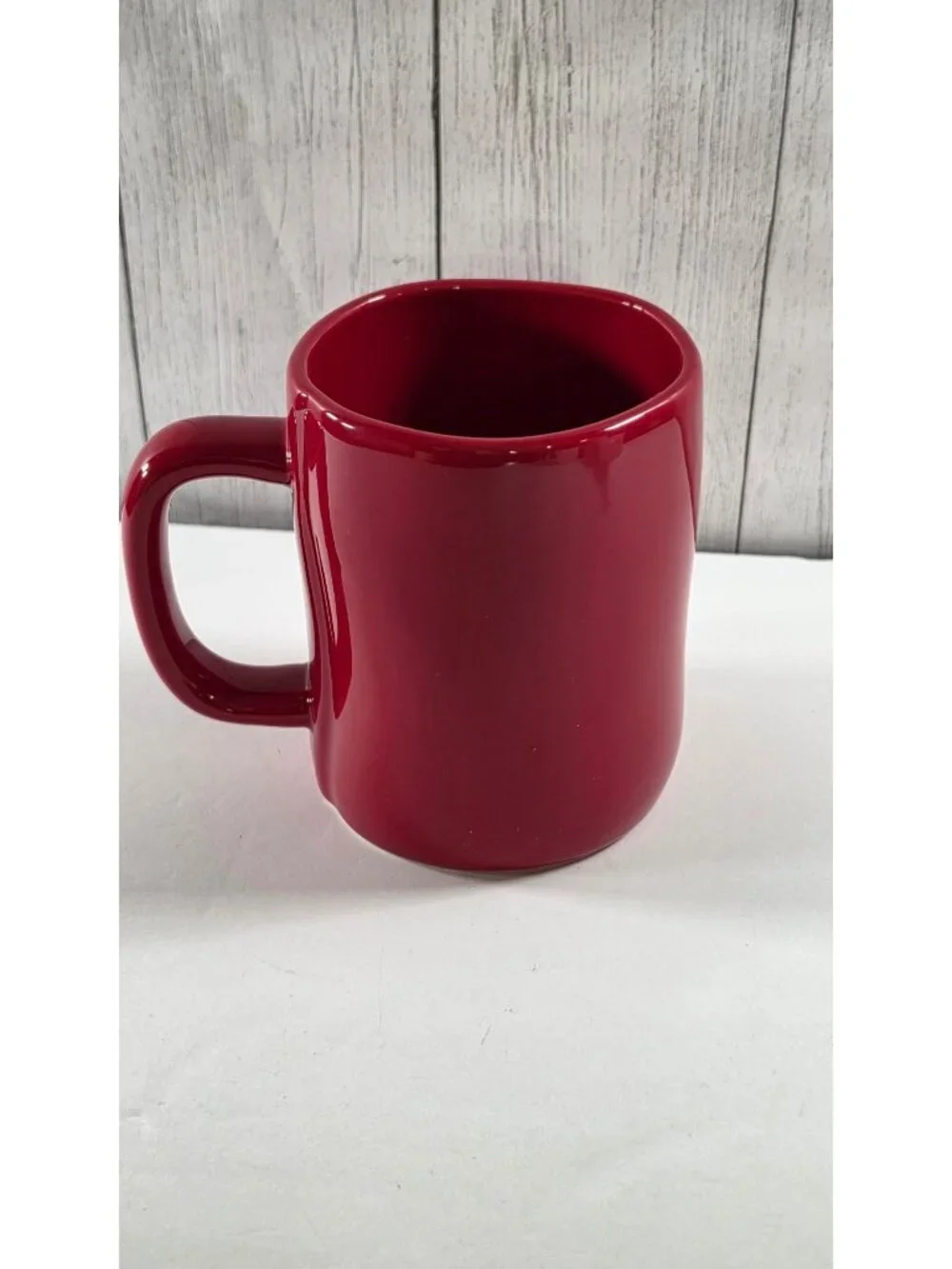 RAE DUNN PUPPY LOVE DOGGIE DOG RED COFFEE CERAMIC MUG CUP WOOF ARTISAN